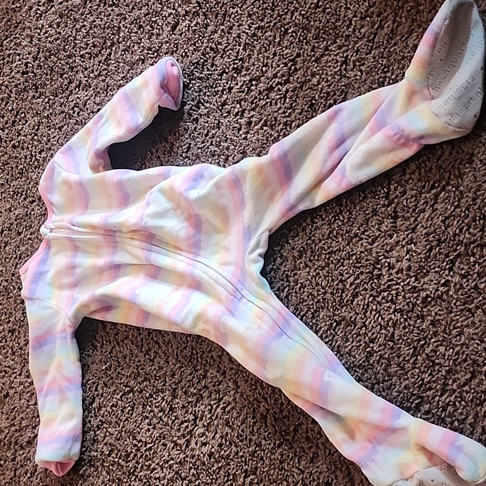 Child of Mine Pastel Striped Footie
